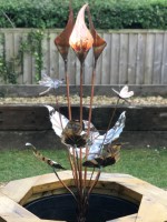 h. Triple Lilies with Twin Drangonflies.jpg